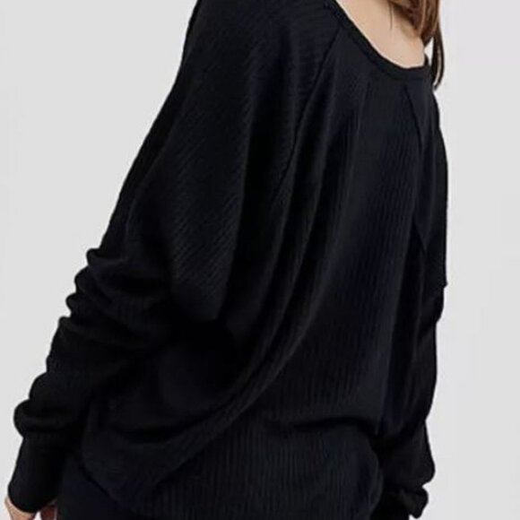 Free People Santa Clara Thermal in black BNWT - Picture 6 of 6